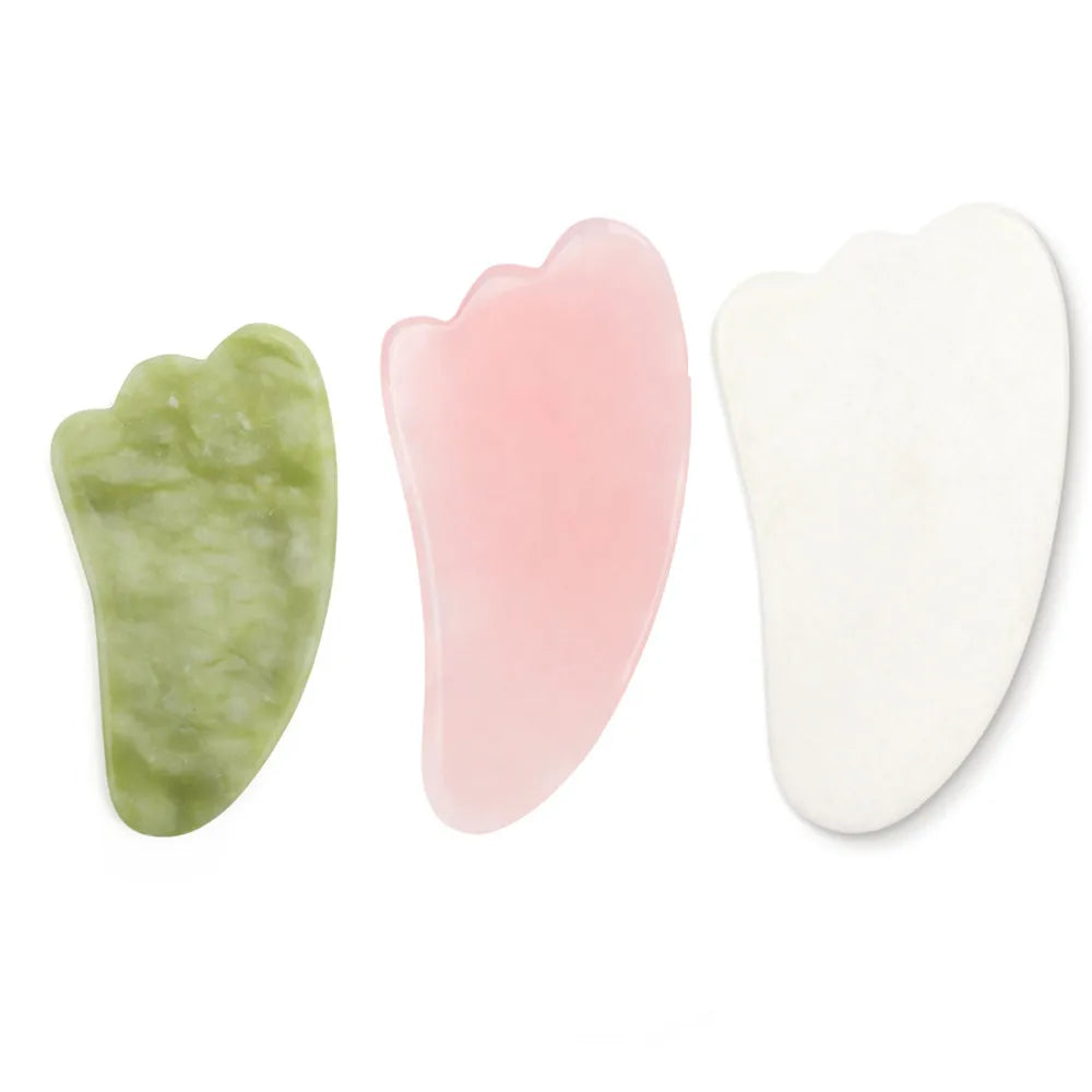 Rose Quartz Face Massager Gua Sha Scraper Natural Jade Stone Skin Care Massager for Body Facial Neck Back Beauty Health Eye SPA