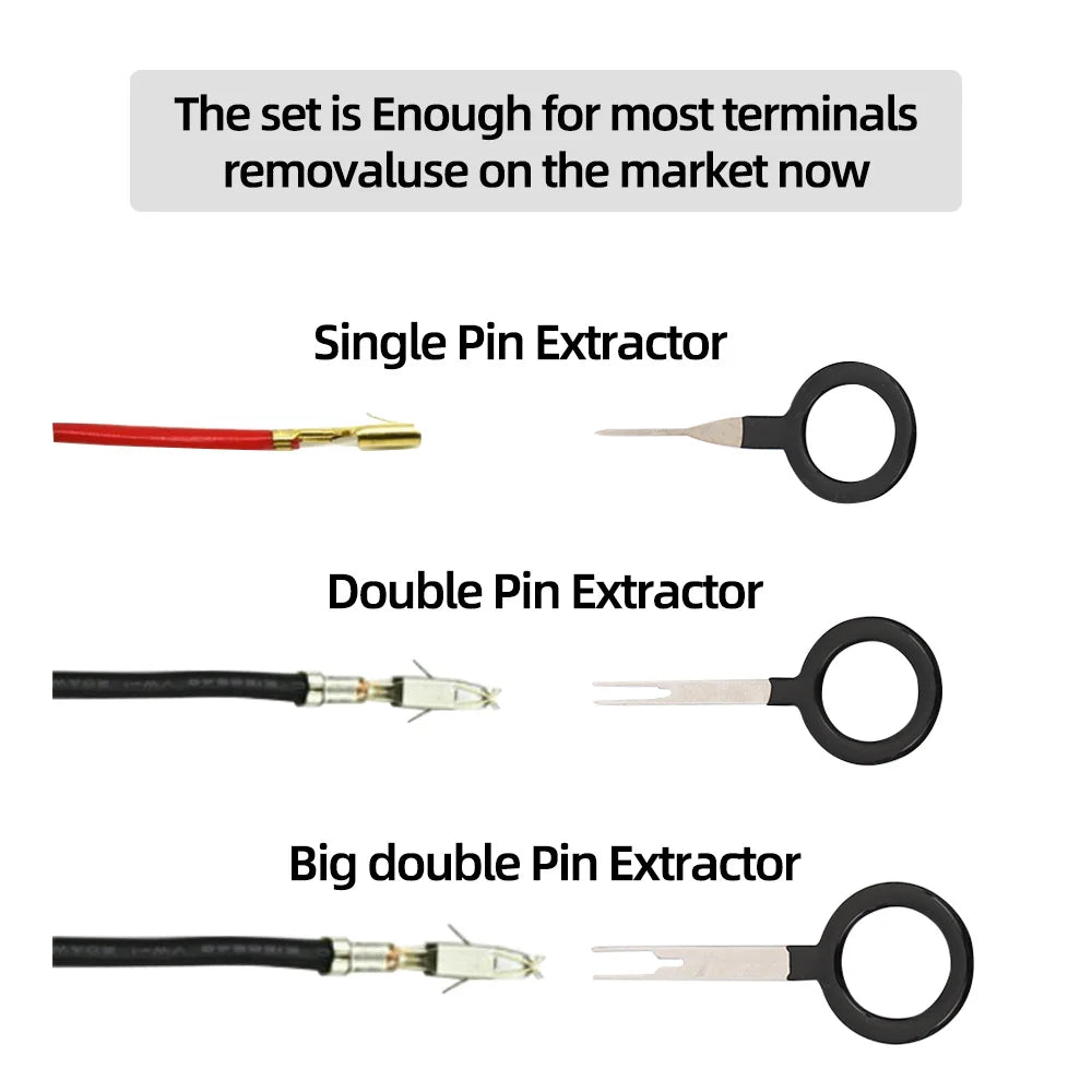 26/41pcs Car Terminal Ejector Kit Pin Removal Tool Set Automotive Electrical Stylus Wire Puller Tool Crimp Connector Extractor