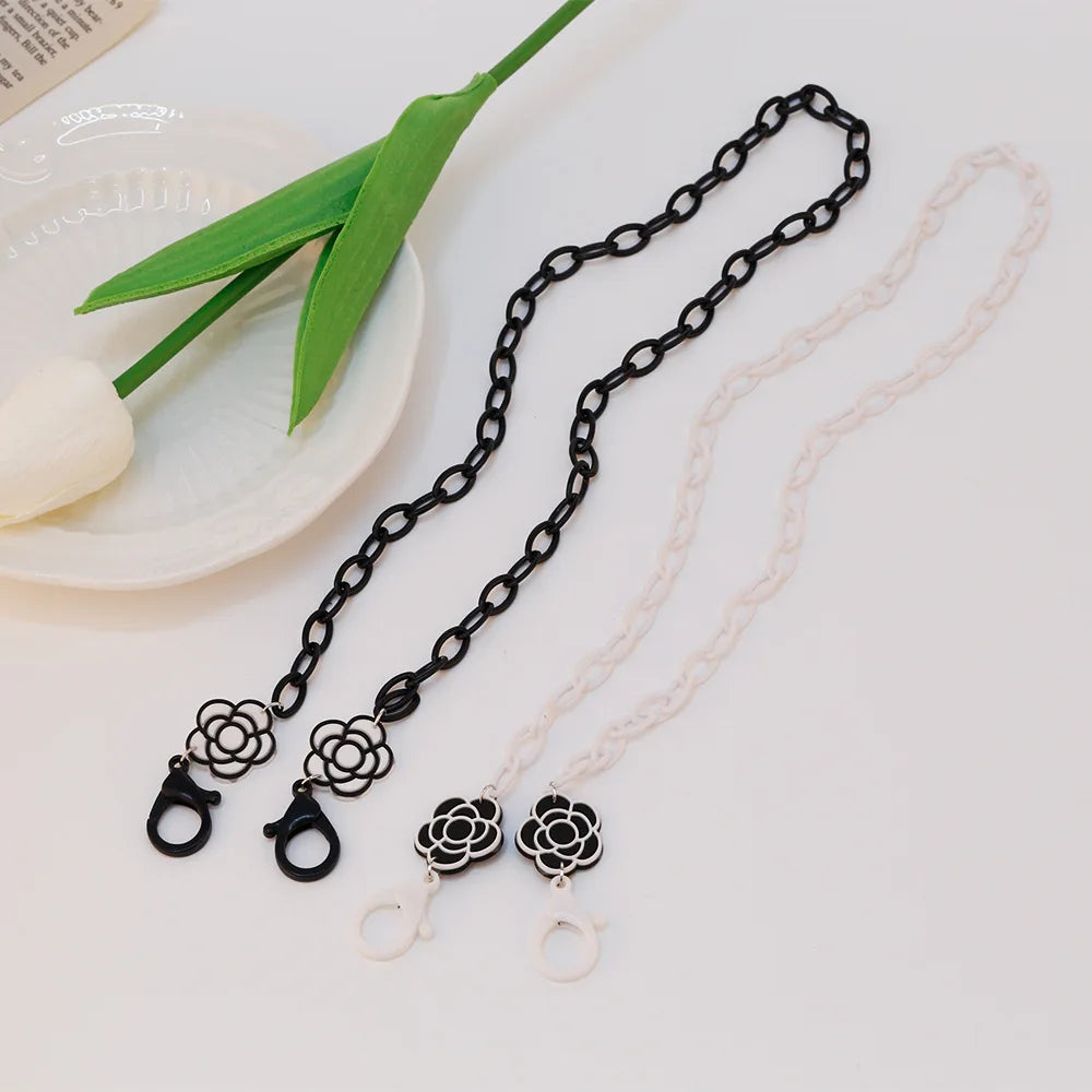 Woman Sunglasses Chain Flower Eyeglasses Cord Necklace Anti-Lost Mask Accessories Glasses Chain Cord Strap Rope   