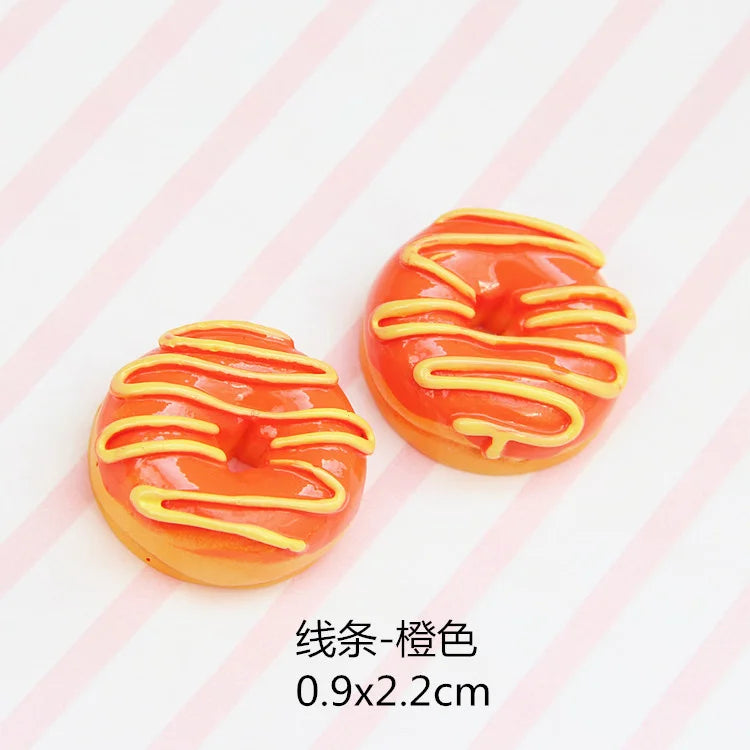10Pcs/Set Cute Mini Candy Donut Doll Food Pretend Play Dollhouse Accessories Miniature Home Craft Decor Cake Kids Kitchen Toys