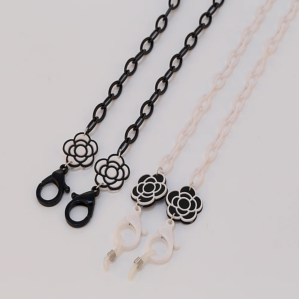 Woman Sunglasses Chain Flower Eyeglasses Cord Necklace Anti-Lost Mask Accessories Glasses Chain Cord Strap Rope   
