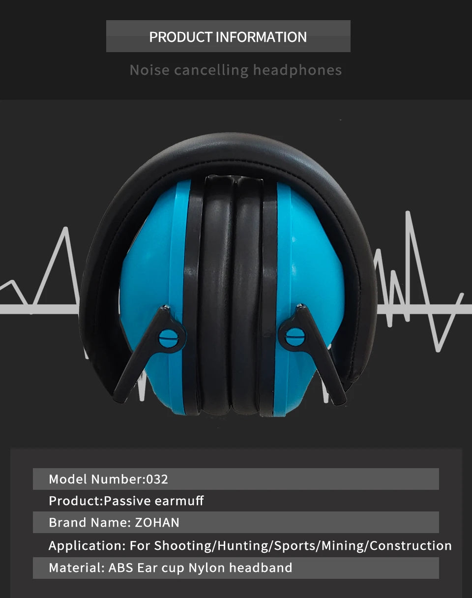 ZOHAN Baby ear muffs for kid Hearing  Earmuffs hear Protection Safety passive Noise Reduction Ear Protector children