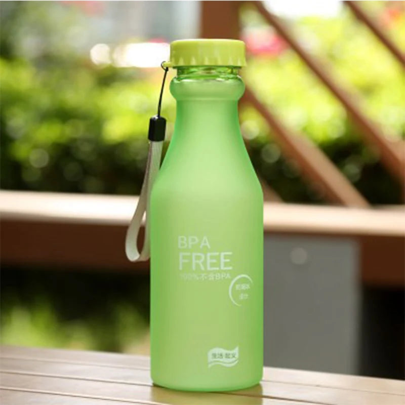 550ML Candy-Colored Drinkware Leak-proof Plastic Portable Non-breakable Soda Bottle Sealed Water Cup Beverage Water Bottle