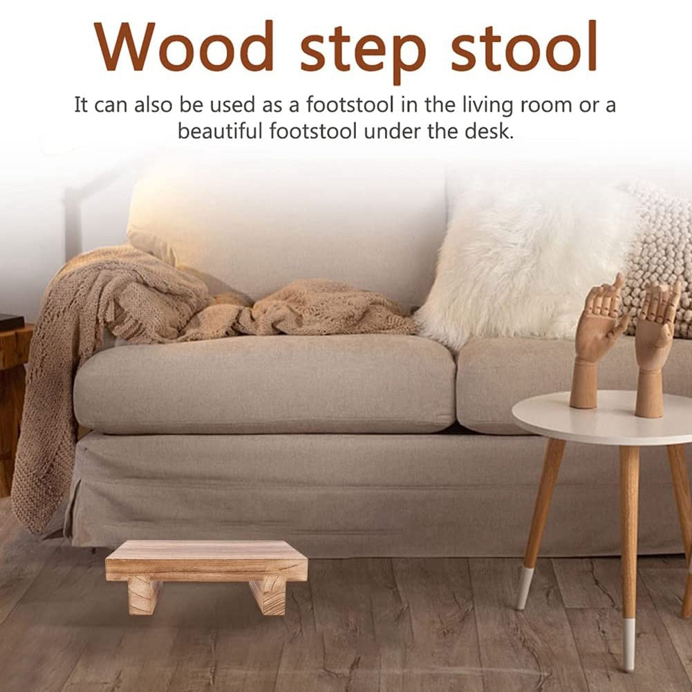 Wooden Step Stool for Adults, Bed Stool for High Beds, Kitchen, Bathroom, Closet, Great Wood Step Stool for Adults Kids