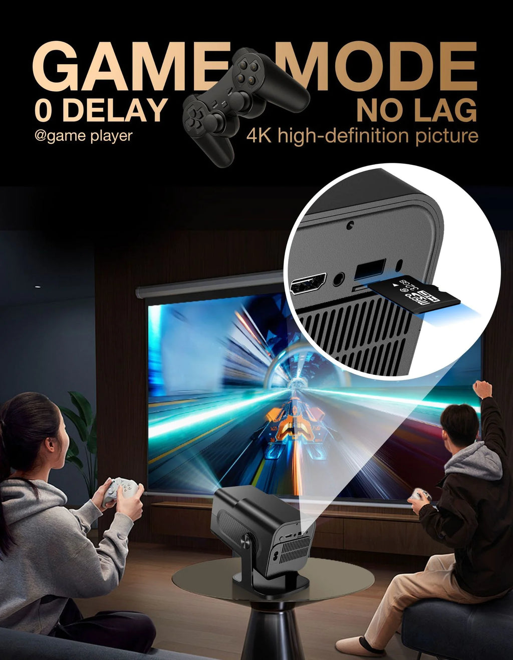 Proyector portátil para juegos Android