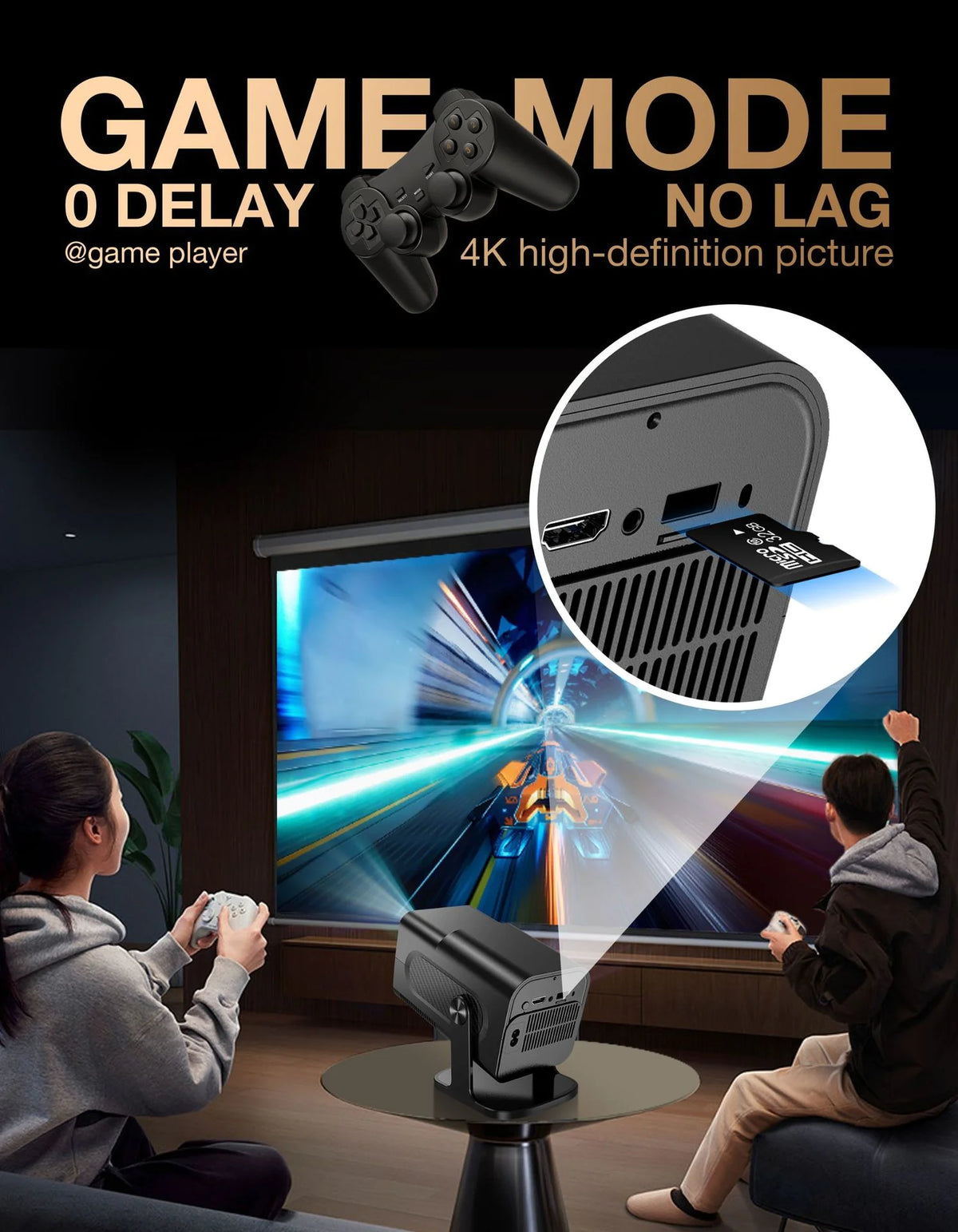 Proyector portátil para juegos Android
