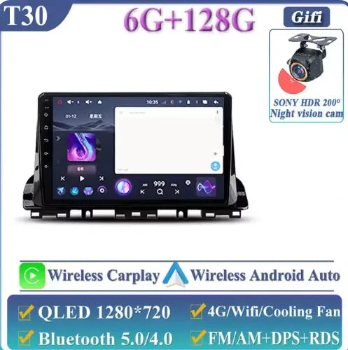 Pantalla de radio del coche