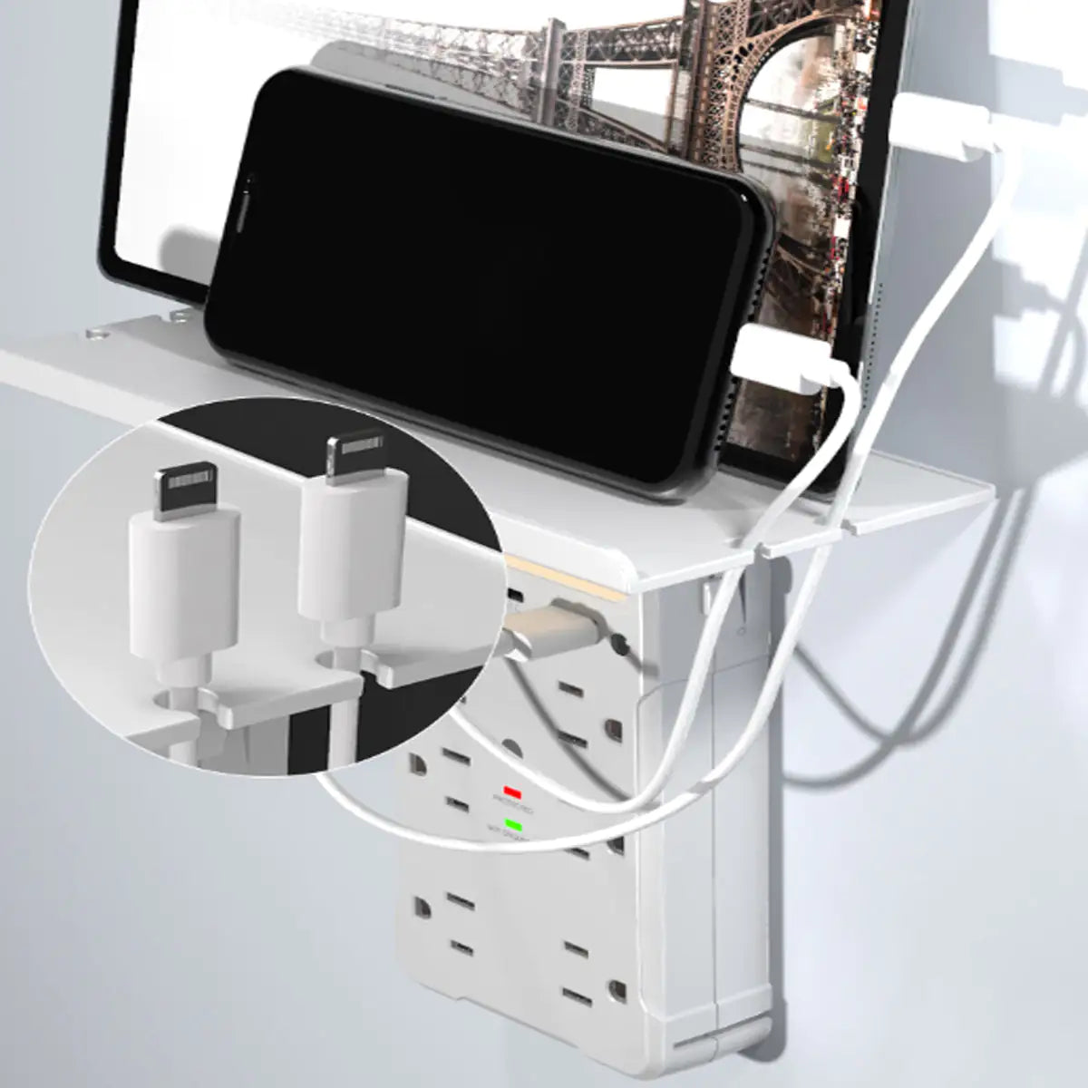 Estación de carga múltiple Safeguard para teléfonos, computadoras portátiles y dispositivos