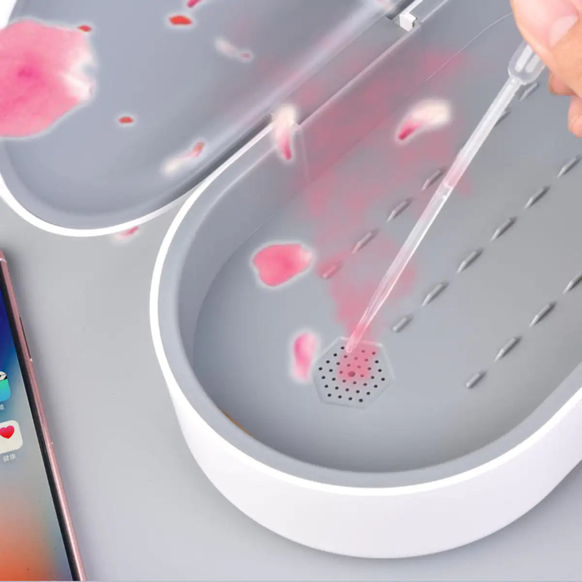 Sanicharge O2 Nettoie et charge votre téléphone