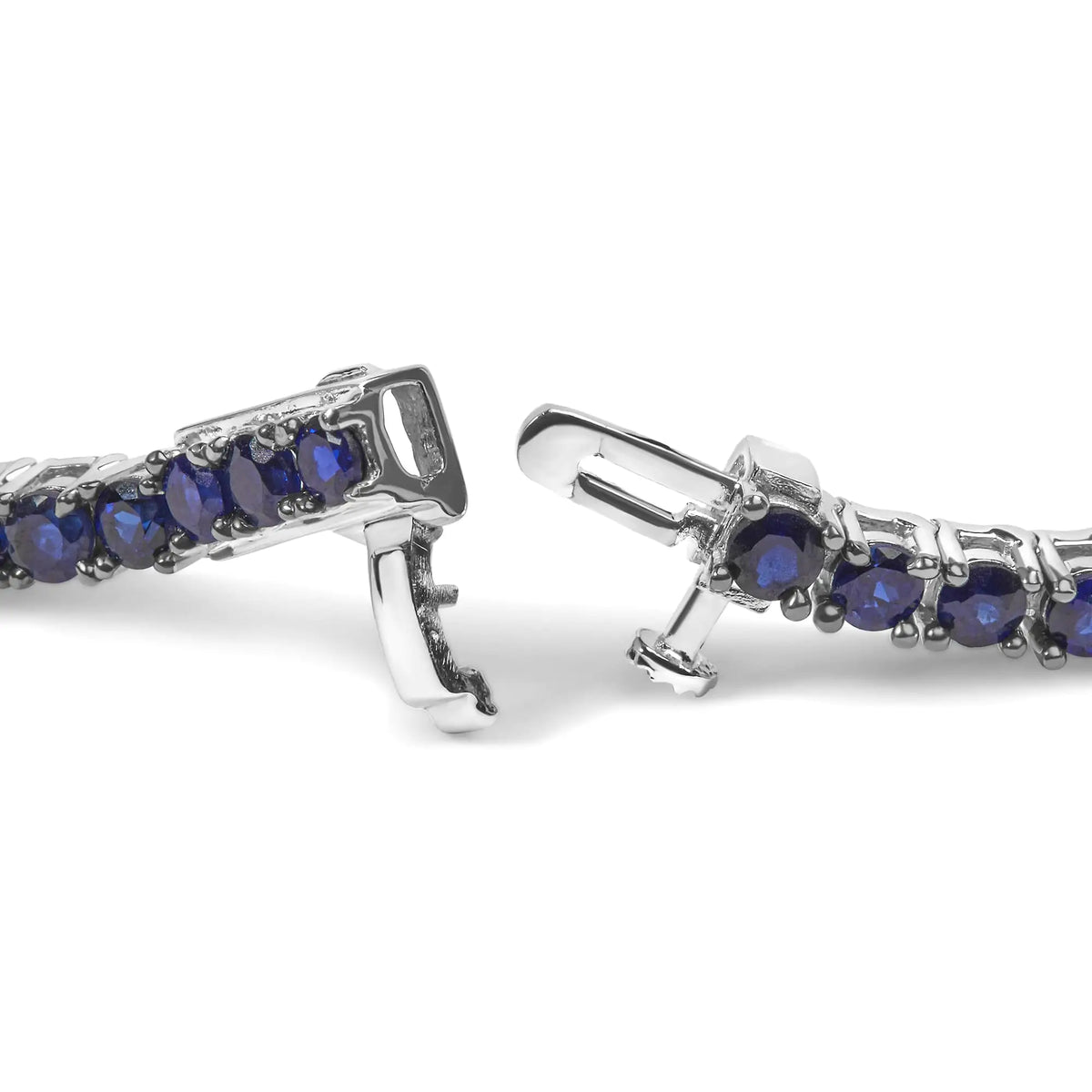 Pulsera de tenis de zafiro azul redondo creado de 5 3/4 quilates en plata de ley 925 (7,25 pulgadas)