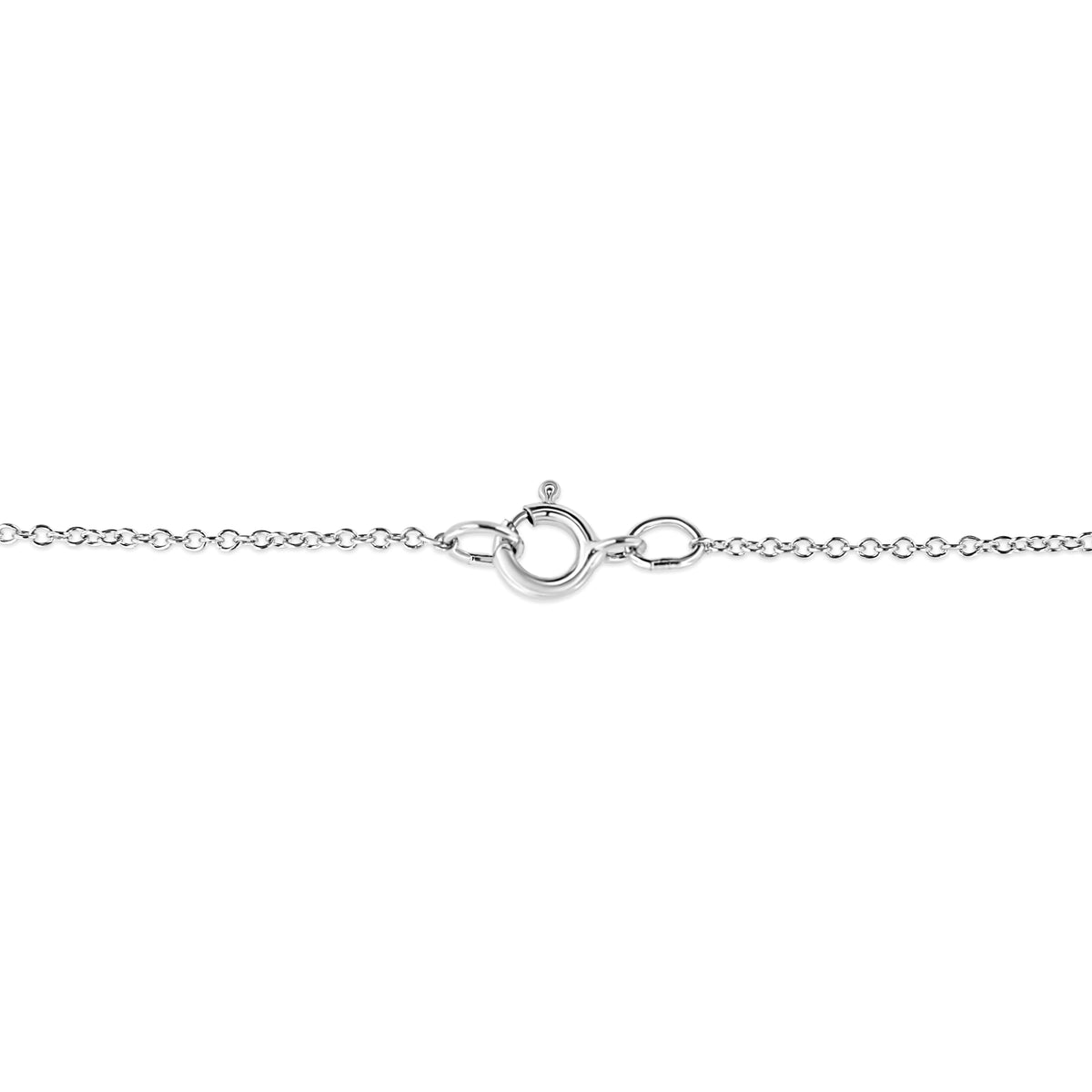 Collar con colgante circular de 18" con detalles de diamantes engastados en pavé en plata esterlina 925 (color IJ, claridad I1-I2)