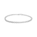 Bracelet tennis en argent sterling 925 1/2 ct avec diamants sertis miracle (IJ, I3) - 7,25