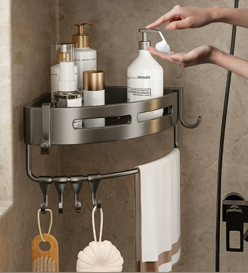 Toilet Punch-Free Wall-Mounted Bath Storage Rack