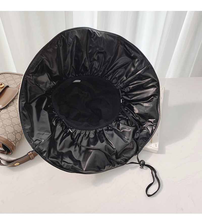 UPF50+ vinyl UV sunshade hat Children's summer face large brim sunscreen hat Outdoor fisherman hat