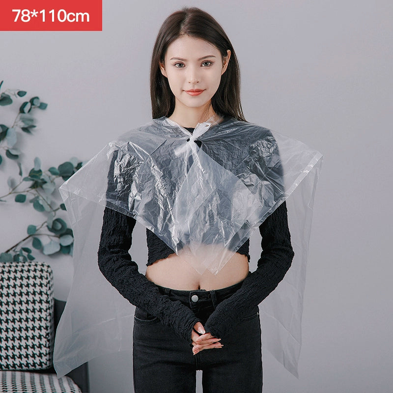 Disposable Shawl for Hair Dye Protection Cloth Scarf Hair Dyeing Hair Treatment Oil Hairdressing Hair Saloon Dedicated Plastic Waterproof Thickened Disposable