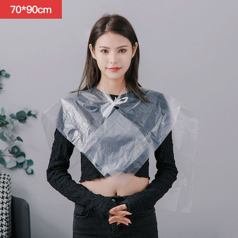Disposable Shawl for Hair Dye Protection Cloth Scarf Hair Dyeing Hair Treatment Oil Hairdressing Hair Saloon Dedicated Plastic Waterproof Thickened Disposable