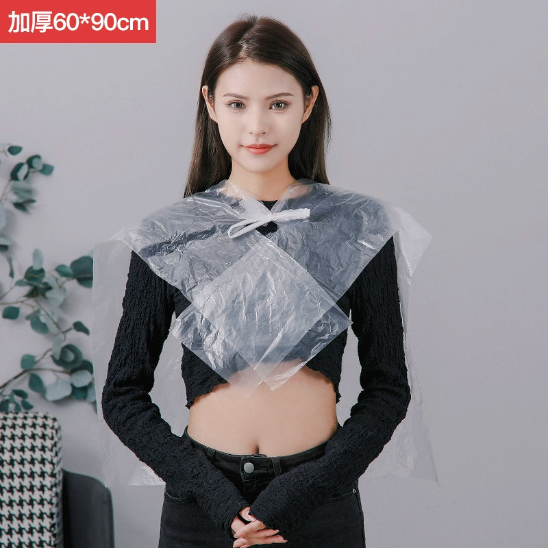 Disposable Shawl for Hair Dye Protection Cloth Scarf Hair Dyeing Hair Treatment Oil Hairdressing Hair Saloon Dedicated Plastic Waterproof Thickened Disposable