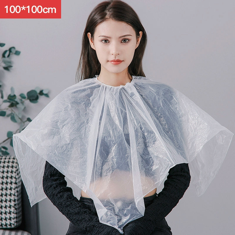 Disposable Shawl for Hair Dye Protection Cloth Scarf Hair Dyeing Hair Treatment Oil Hairdressing Hair Saloon Dedicated Plastic Waterproof Thickened Disposable