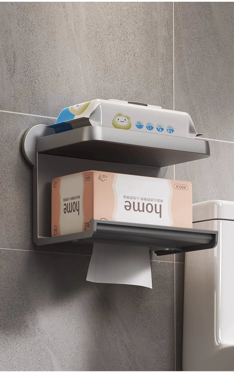 Bathroom Storage Rack Wall Hanging Waterproof Tissue Box