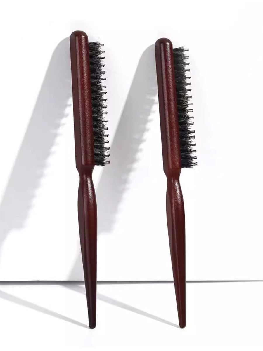 Bristle Three Rows Long Handle Makeup Pointed Tail Hair Setting Comb