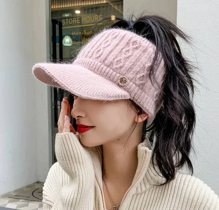 Thick Warm Earflaps Peaked Cap