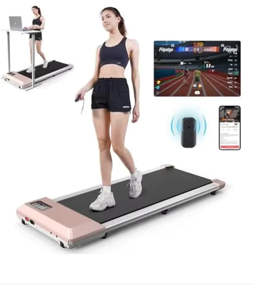 2 In 1 Under Desk Electric Treadmill 2.5HP, Remote Control, Display, Walking Jogging Running Machine Fitness Equipment For Home Gym Office