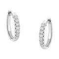 Aros de diamantes de 1/4 ct en plata de ley 925 (color IJ, claridad I3)