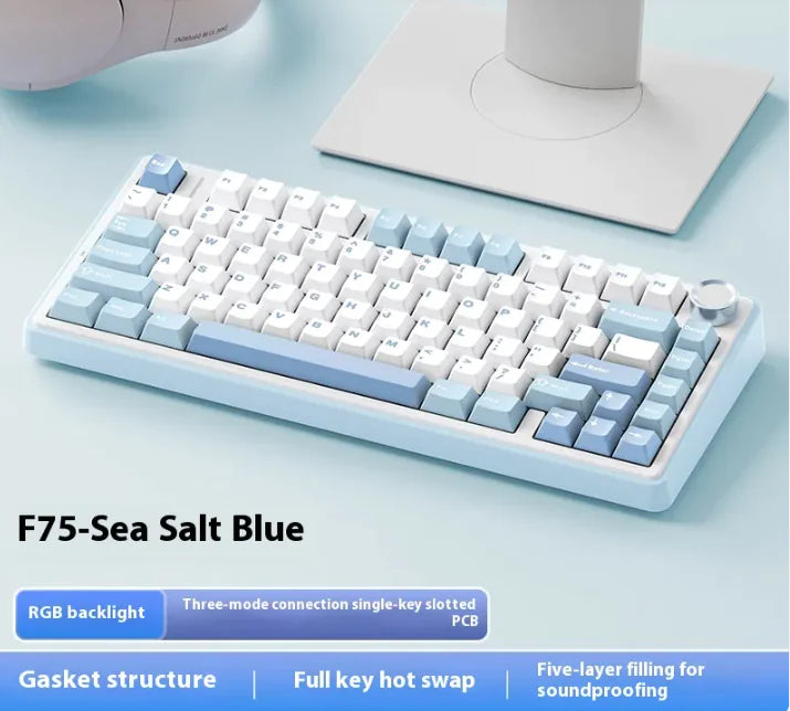 Teclado mecánico inalámbrico Bluetooth de tres modos