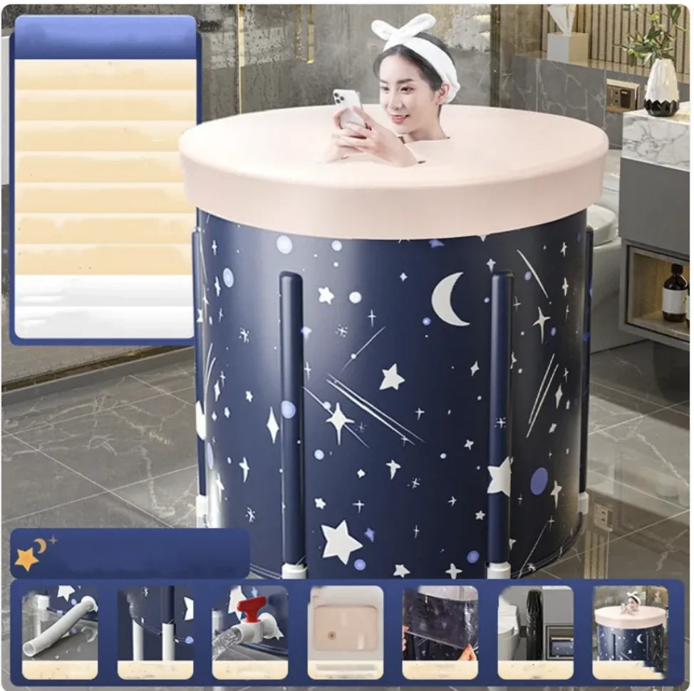 Bañera plegable con calefacción