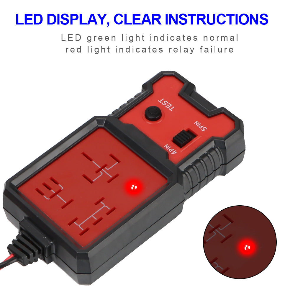 Automotive Electronic Relay Tester Car Relay Tester Universal 12V LED Indicator Light Car Battery Checker Car Accessories