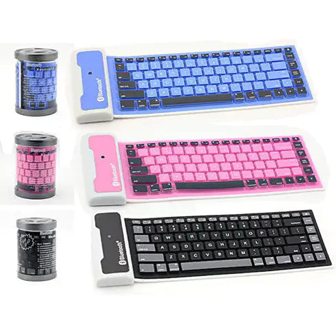 Teclado Bluetooth de silicona flexible listo para usar