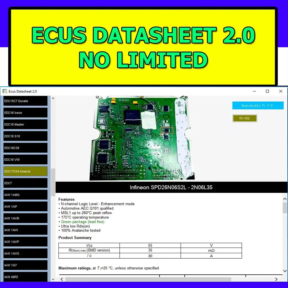 Datasheet ECUs 2.0 repair course PCB workshop  factory repair ECU service Automobile Diagnostic Tools link Car Vehicle Tool Auto