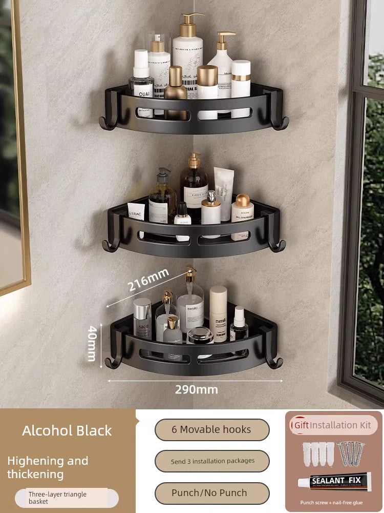 Toilet Punch-Free Wall-Mounted Bath Storage Rack