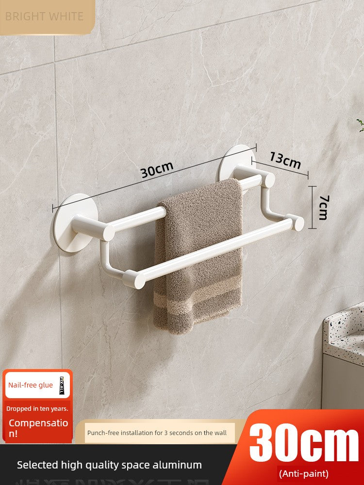 Wall-Mounted Alumimum Single Rod Toilet Towel Rack