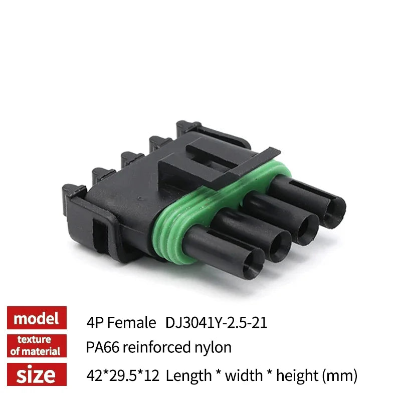 5/20/100sets 1 2 3 4 6Pin Way Delphi 2.5 GM Automotive Female Male Weather Pack Electrical Socket Plug Automobile Connectors