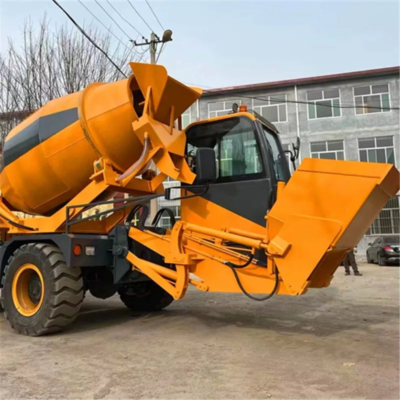 Construction Machinery Tractor 2.6Cbm Mini Concrete Pump Truck Self-Loading Concrete Mixer Driven Cement Mixer