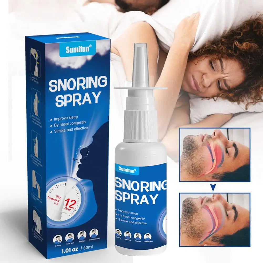 30ML MEN Anti Snoring Spray Stop Snore Throat Relief Sleeping Nose Cold Sneezing Better Care Relief Liquid Health Breath Easier