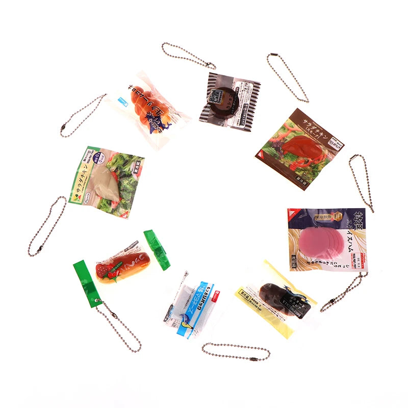 1PC Doll house simulation food toy pendant creative backpack pendant random delivery