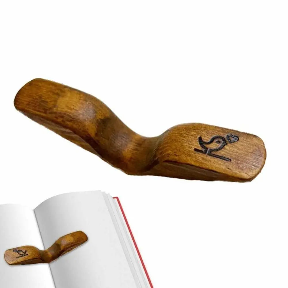 One Hand Reading Thumb Book Support Book Page Holder Convenient Bookmark Office Book Lovers Bookmark Wooden Thumb Bookmark