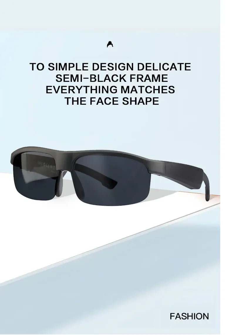 Smart Bluetooth Glasses 5.0 with Call and Music Waterproof Outdoor Cycling Sunglasses for Sports Running Hiking Men Women