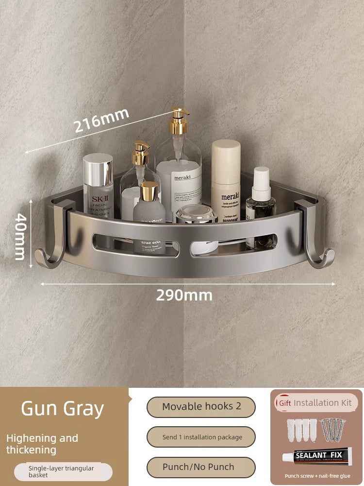 Toilet Punch-Free Wall-Mounted Bath Storage Rack