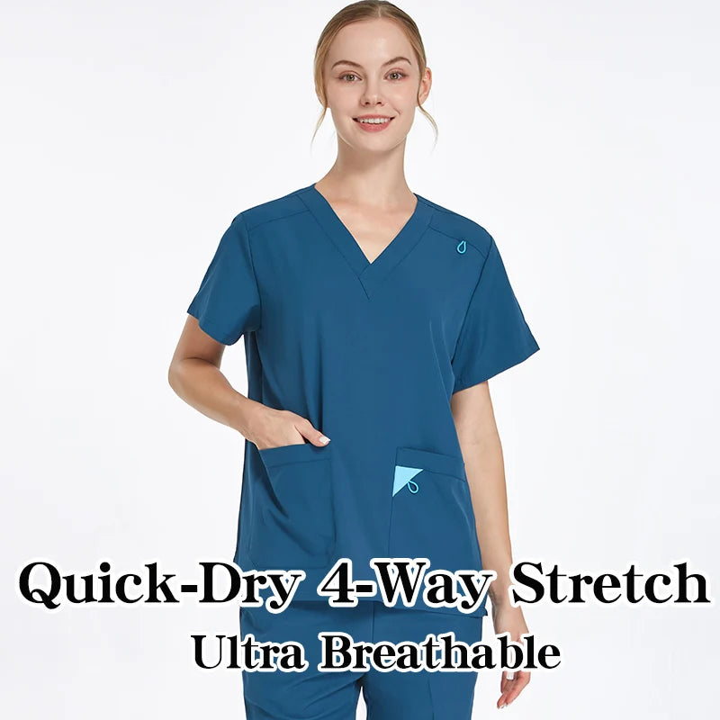 UltraAir™ Scrub Uniforms Nurse Performance Stretch Quick-Dry Healthcare Doctor Hospital Dental Pediatric Medical Scrubs S12