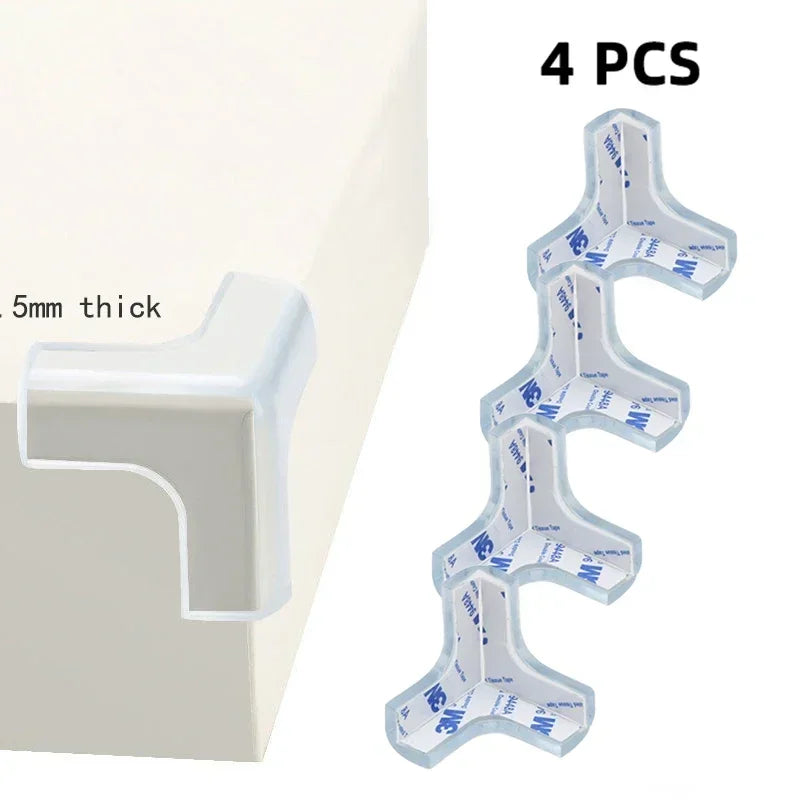 4PCS Baby Safety Silicone Protector Table Corner Edge Protection Cover Electric Socket Protection Children Anticollision Guards
