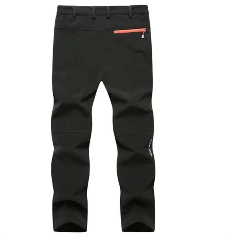 Mens Autumn Winter Outdoor Windproof Waterproof Breathable Warm Hiking Casual Trousers Camping Climbing Skiing Fleece Long Pants