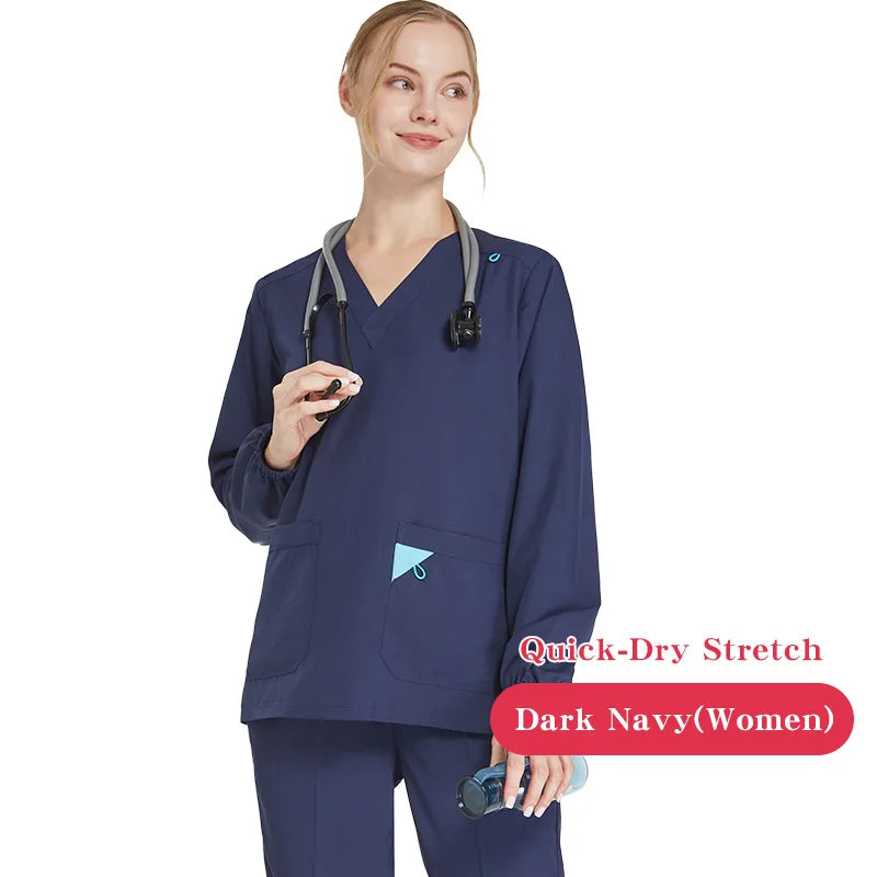 UltraAir™ Scrub Uniforms Nurse Performance Stretch Quick-Dry Healthcare Doctor Hospital Dental Pediatric Medical Scrubs S12