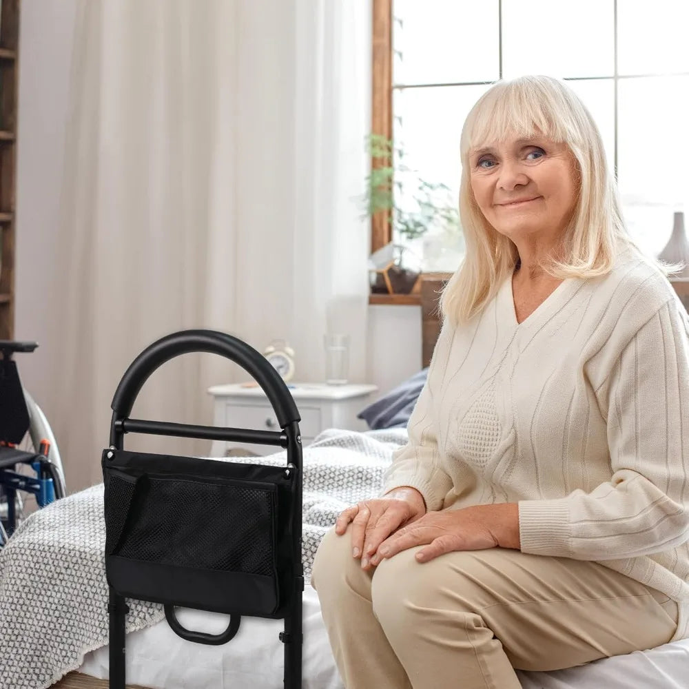 Bed Rail: Adjustable Safety Assist Rail for Elderly, Adults, Seniors - Guard Rail for Single, Twin, Full, Queen and King Beds