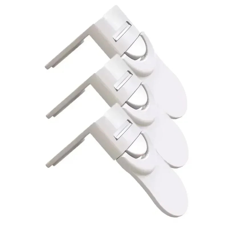 Baby Safety Lock Drawer Anti-Pinching Hand Cabinet Drawer Locks Plastic White Safety Buckle for Children Security Protection