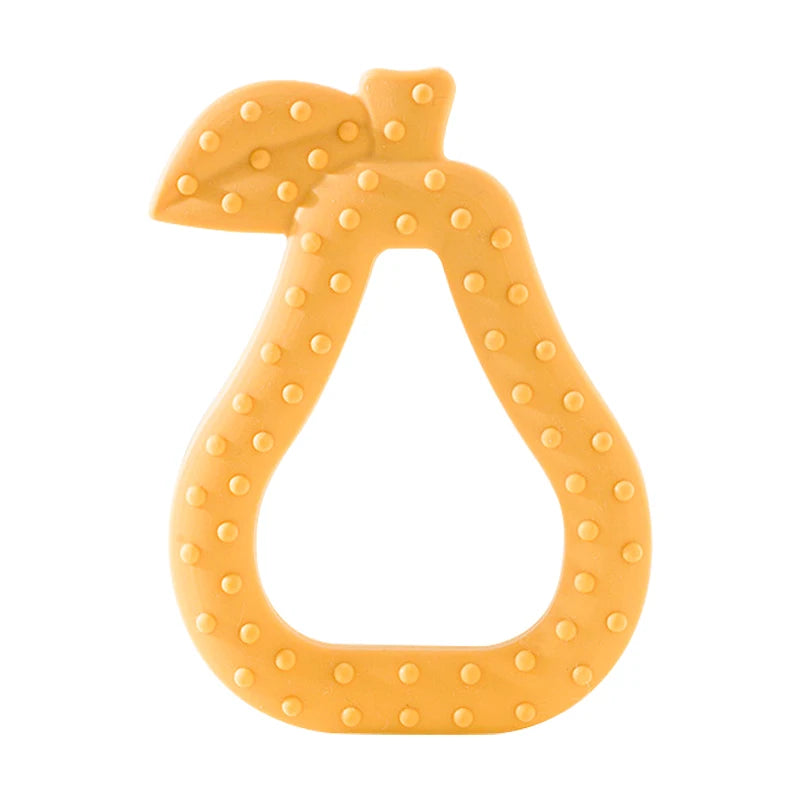 erduo Pear Baby Silicone Teether Sensory Anxiety Chew Bite Teething Toys Newborn 0-6 and 12 Months Accessory
