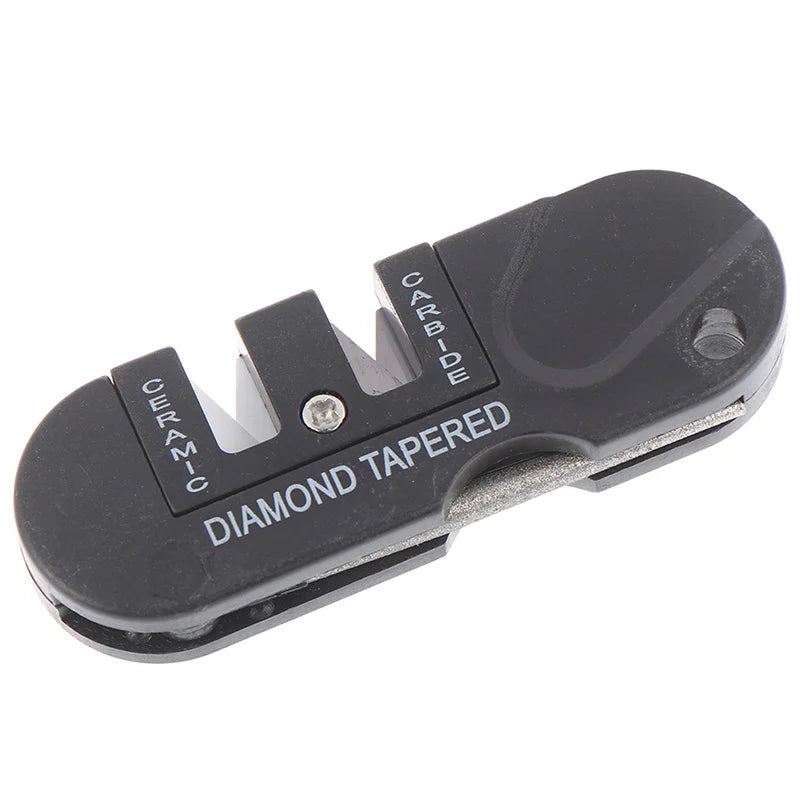 Portable Tungsten Ceramic Carbide Knife Whetstone Sharpener Sharpen Fish Hook Pocket Diamond Tool Camp Hike outdoor