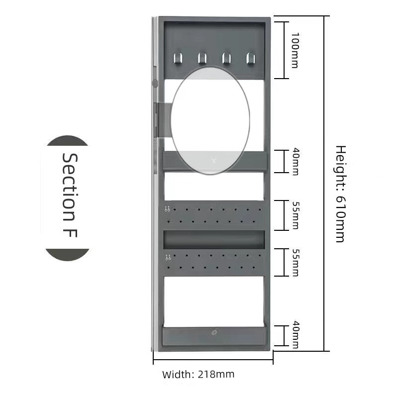 Accessible Luxury Cosmetics Storage Rack Punch-Free Bathroom Cabinet